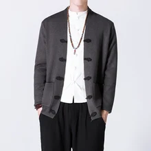 Autumn New Men Chinese Style Cardigan Sweater coat Male Fashion Casual Knitted Sweater Jacket