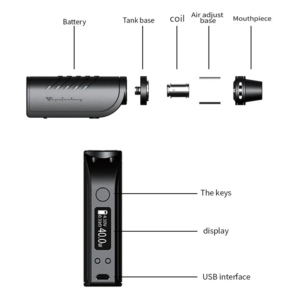Original ECT B40 Mod Kit 40W Electronic Cigarette Starter Kit 2200mAh Battery 510 Thread Metal Body Vaper Kit 0.3ohm 2ml Tank Original ECT B40 Mod Kit 40W Electronic Cigarette Starter Kit 2200mAh Battery 510 Thread Metal Body Vaper Kit 0.3ohm 2ml Tank