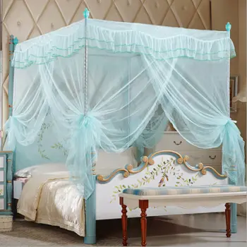 

Luxury Four Corner Post Bed Canopy Mosquito Netting All Size No Frame Post