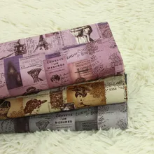 Половина ярда тонкая хлопковая ткань ретро Северной Европы Человек печати, ручной работы DIY мешок одежды платье ткань хлопок B43