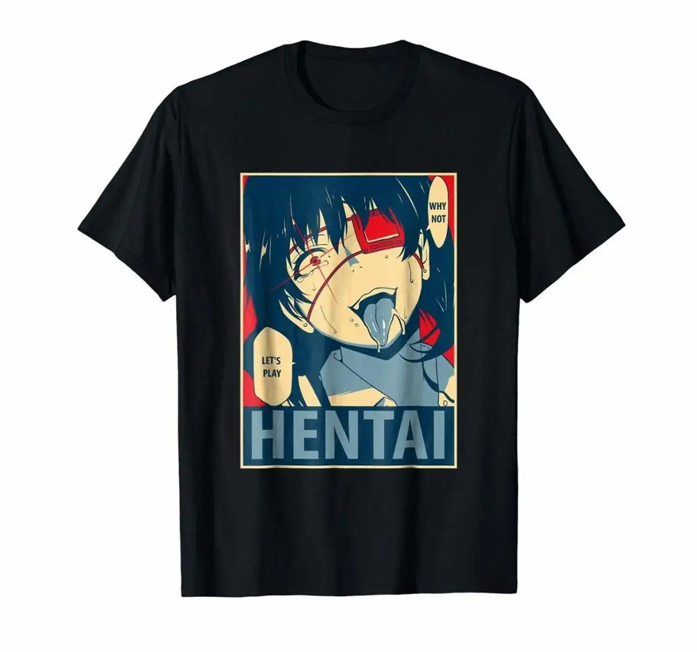 

Why Not Let'S Play Hentai Kakegurui Midari Ikishima Unisex Black T-Shirt 2019 Men'S Fashion O-Neck Casual Printed Tee
