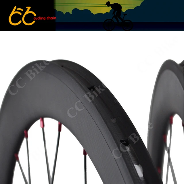 Cheap Bicycle Rims 700C Carbon Rim 60mm Tubular Road Bike Single Rim Toray Carbon T700 60mm*25mm Carbon Tubular Rims CC-WR-60T-W25-T