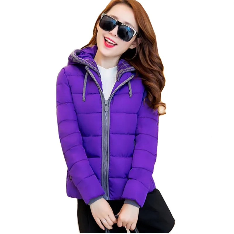 

2019 New Ladies Short Cotton Padded Coat Winter Jacket Women Outerwear Warm Hooded Jackets Female Casual Parka Women's Overcoat
