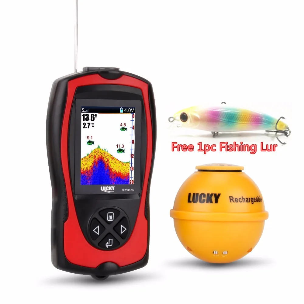 Portable Fish Finder Findfish Sonar Sensor 147ft Water Depth Sounder