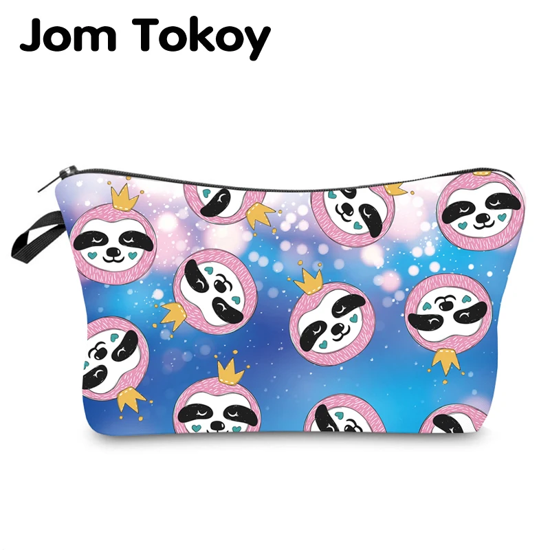 

Jom Tokoy Water Resistant Makeup bag Printing Sloth Cosmetic Bag Lovely Cosmetic Organizer Bag Women Multifunction Beauty Bags