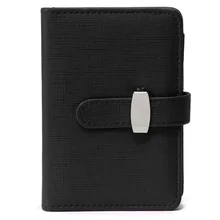 Fashion Modern Business Design A7 Personal Organiser Planner PU Leather Cover Diary Notebook School Office Stationery (Black)