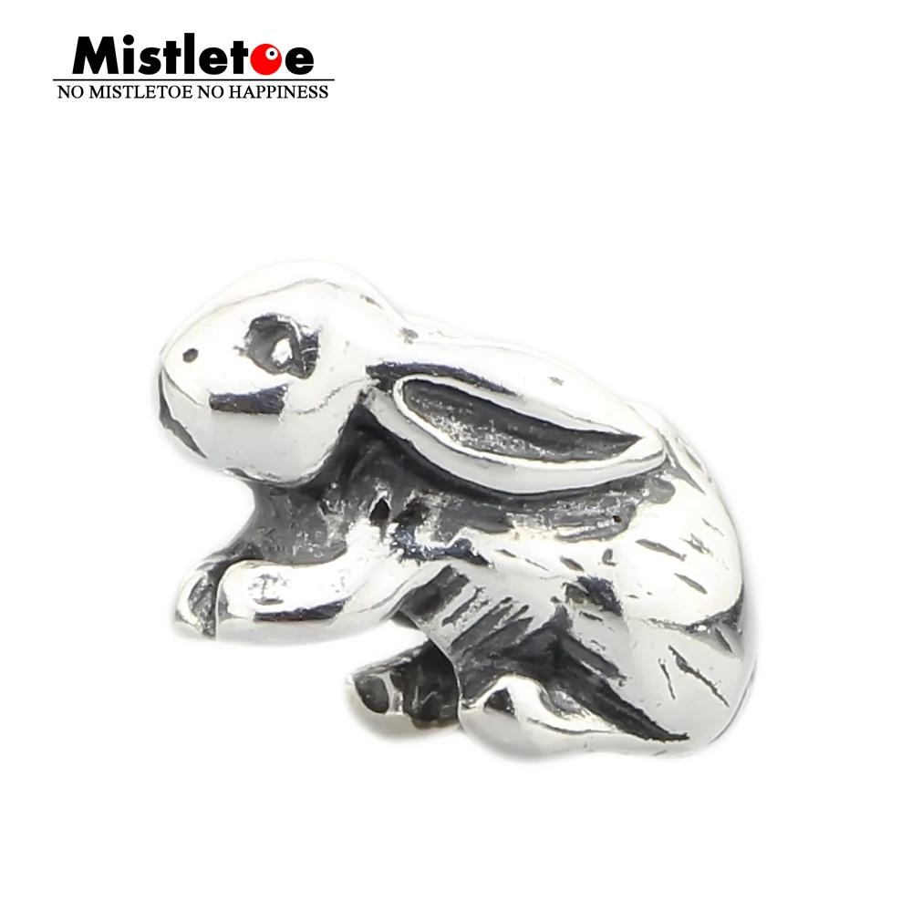 

Mistletoe Jewelry Genuine 925 Sterling Silver Animal Rabbit Charm Bead Fits European Troll 3.0mm Bracelet