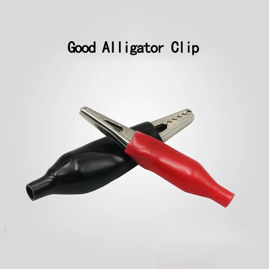 

10pcs/lot 45MM Metal Alligator Clip Crocodile Electrical Clamp for Testing Probe Meter Red and Black with Plastic Boot