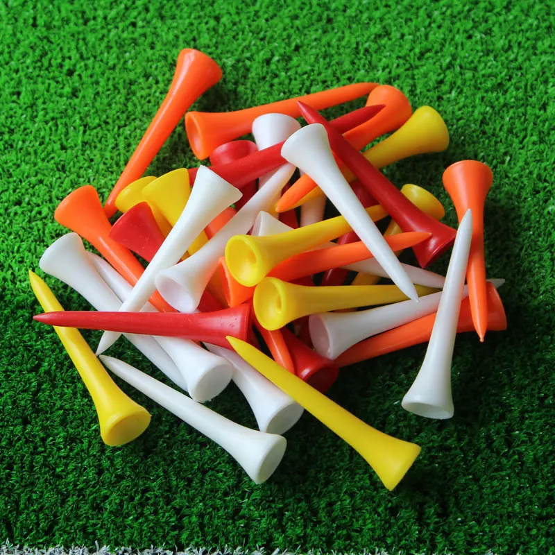 Free Shipping New Arrival 50Pcs/lot 54mm Mixed Color Plastic Golf Tees