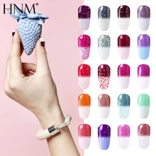 HNM 8 мл гель для ногтей Снежинка изменение температуры УФ гель лак для ногтей светодиодный краска гель лак Гибридный гель лак Лаки лак Эмаль клей