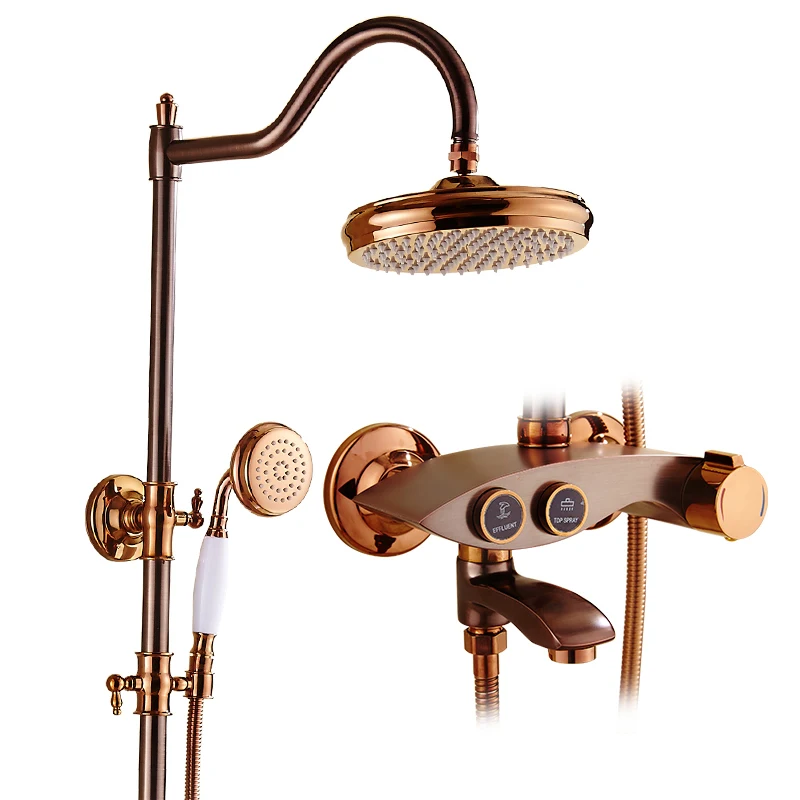 

Luxury Special Bath Rainfall ORB Shower Faucet Set Brass Bathtub Faucet Tap with Hand Spray wall Mounted Bath & Shower Faucet