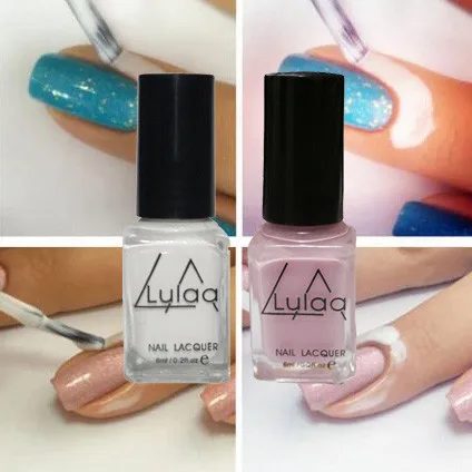 6ML White Pink Color Peel Off Liquid Tape Latex Tape Peel Off Base Coat font b