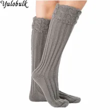 Носки для дождливой обуви; водонепроницаемые вязаные длинные гетры с манжетами; однотонные носки-тапочки; Детские теплые носки; рождественские носки