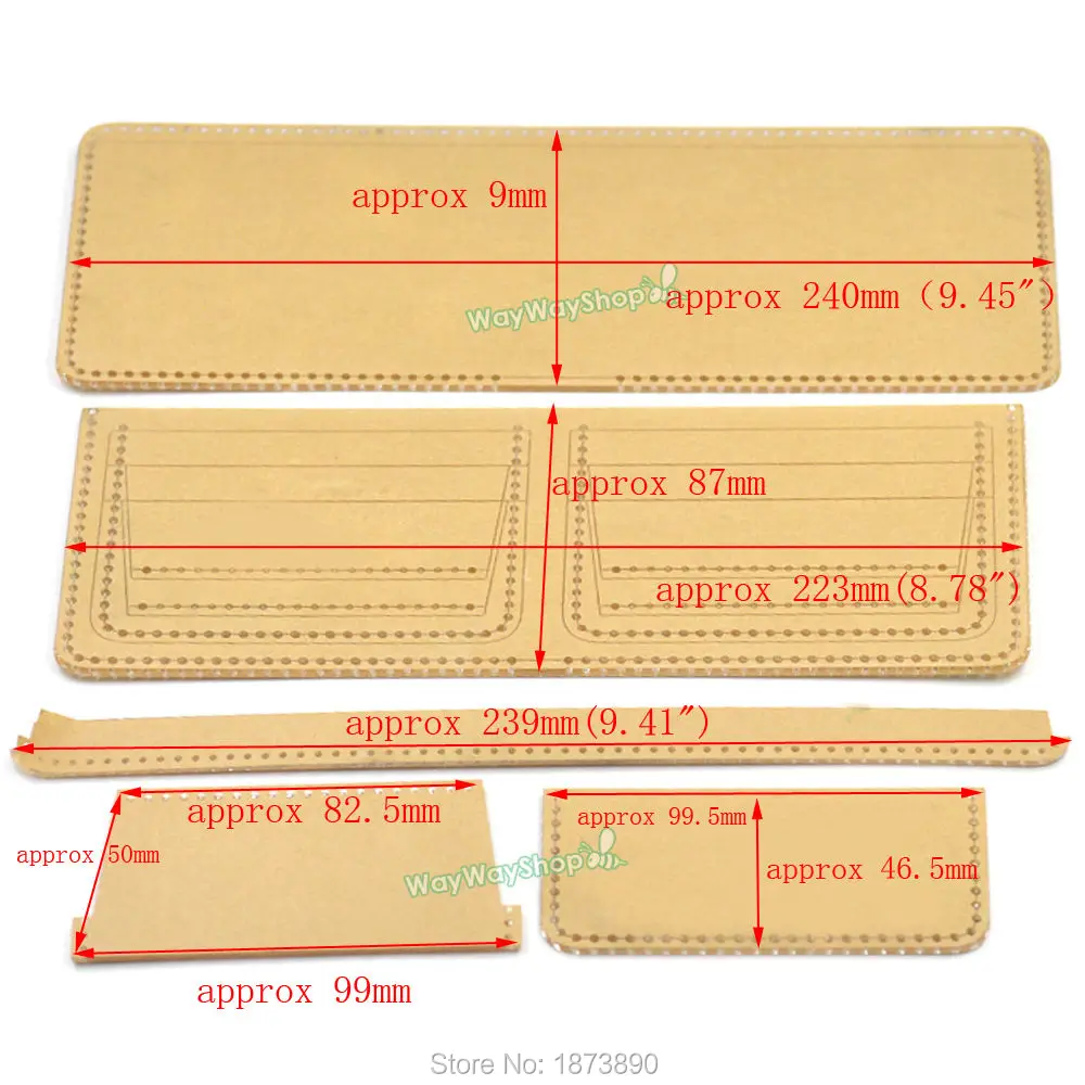 Акриловый кожаный шаблон швейный работник 815 унисекс модель для изготовления бумажников кошелек