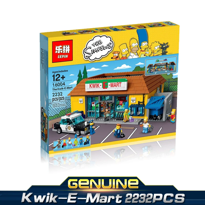 LEPIN 16004 Simpson Supermarket Kwik E Mart 2232PCS Puzzle Model