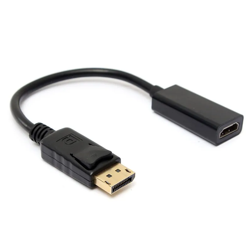 Excellent 500pcs dp to hdmi female Display Port Male To HDMI cable Converter Adapter For PC 2