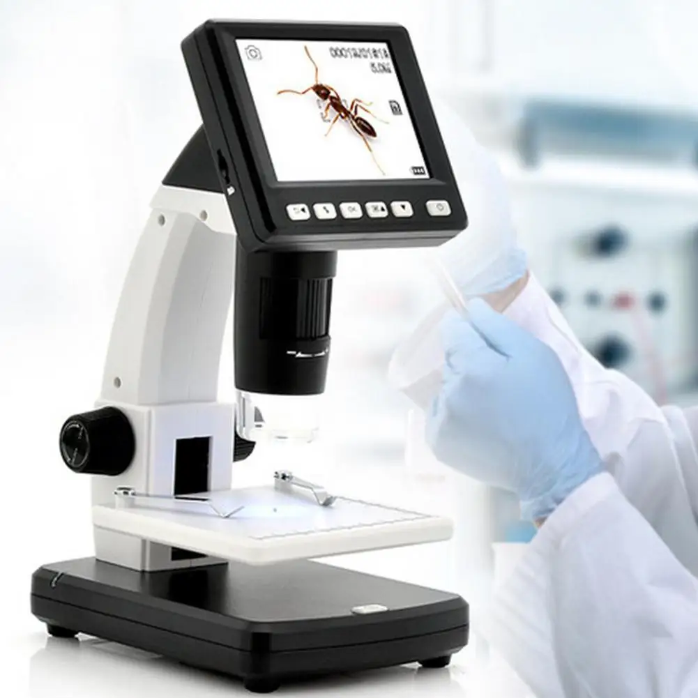 

HD Insects Microscope UM038 5MP HD 3.5-Inch LCD USB Connection Multifunctional Desktop Digital Microscope Video Camera Recorder