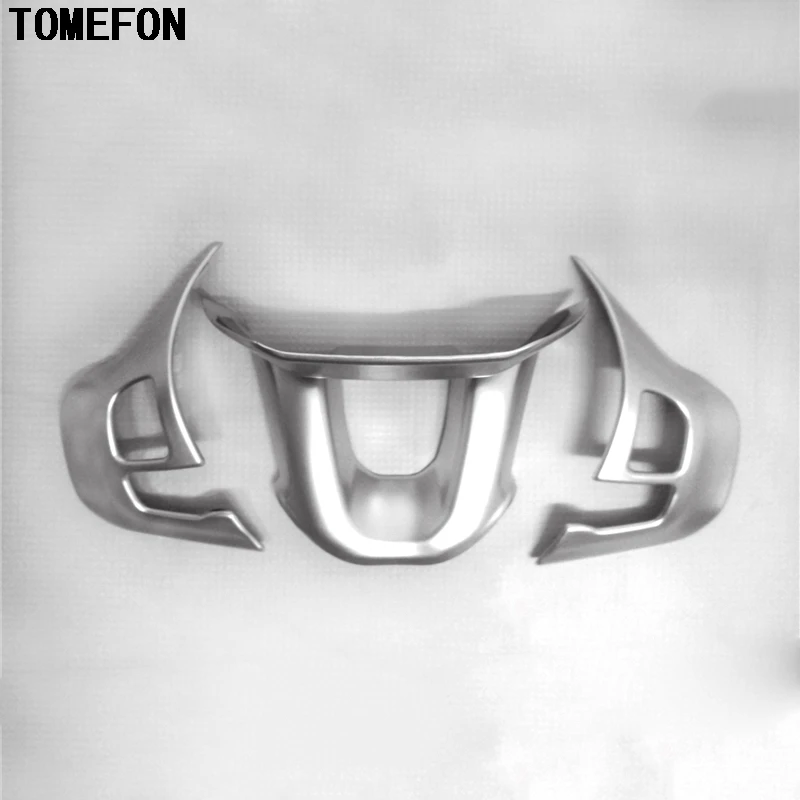 

TOMEFON ABS Chrome For PEUGEOT 308 2014 2015 2016 Steering Wheel Decorative Cap Sticker Accessories Trim Car Auto Cover Styling