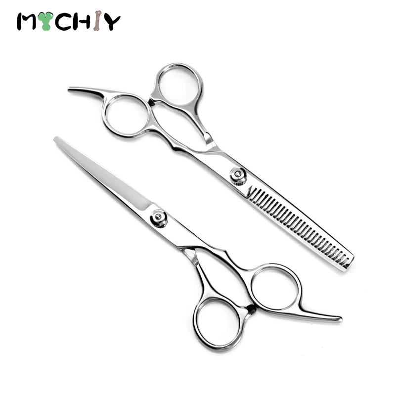 

Pet Stainless Steel Pet Dogs Gromming Scissors 6 Inch Dog Hair Cut Straight Thinning Shears For Dog Cats Animal GrommingSupplies