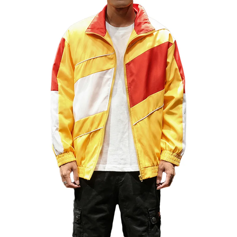

Autumn Jacket Men 2018 New Casual Men Jacket Sportswear Fashion Patchwork Bomber Men jacket Coat Thin Male Outwear Windbreaker