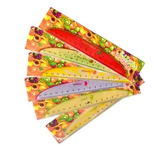 Rulers Cute Stationary Fruit Pattern Ruler for School Patchwork Baby's Metric School Accessories Tools Joy Corner metric pattern cutting chil