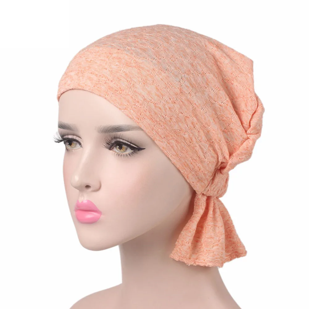 Chemo Cap Turban Gift Soft Stretch Knitted Muslim Hijab Hair Loss Cotton Women Hat Ladies Scarf Wrap