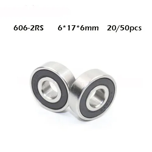 

20/50Pcs 606RS 606 2RS 606RZ 606-2RZ 606-2RS 6X17X6 mm Miniature Ball Bearings High speed miniature micro ball bearing