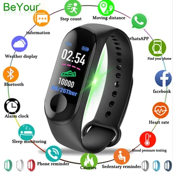 

HOT Smart Band Fitness Bracelet Heart Rate Monitor Activity Tracker Wristbands For Android IOS PK Mi Band 2 3 4 VS Honor Band 4