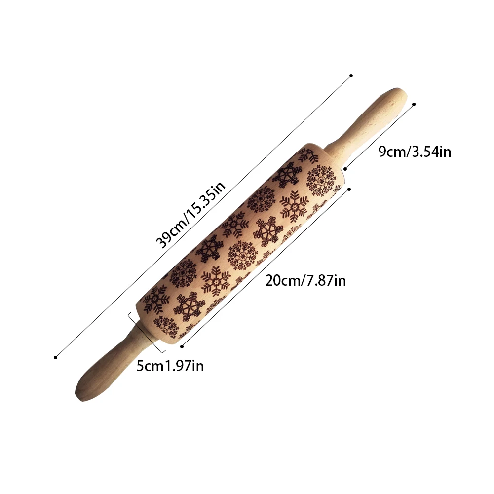 Буковые снежинки лазерное тиснение Скалка печатные печенья тесто палочка помадка инструмент для выпечки лапши торт тесто выгравированный ролик Набор