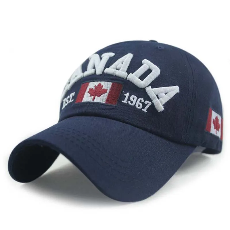 New Arrivals Cotton embroidery Canada Baseball Cap Flag Of Canada Hat