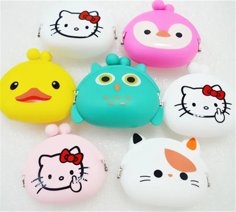 Силиконовый кошелек для мелочи в виде совы кролика кошки карамельных ...
