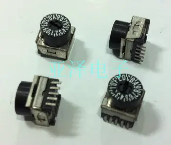 

5PCS/LOT 16 gear rotary switch, 0-F toggle switch, chip rotary encoder switch