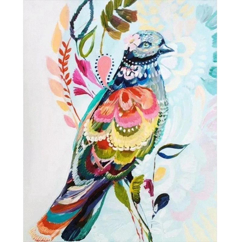 New style 3D diy diamond painting cross needlework &quotColour Bird&quot full round drill handwork stitch KBL | Дом и сад