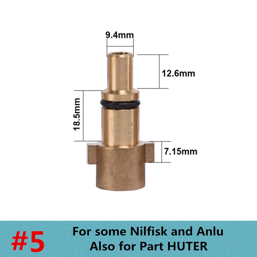 1 шт. высокого давления Снежная пена пистолет соединитель Адаптер шайба сопла мыло для Karcher/LAVOR/Nilfisk Gerni/Bosch Aquatak/Black Decke - Цвет: type  5
