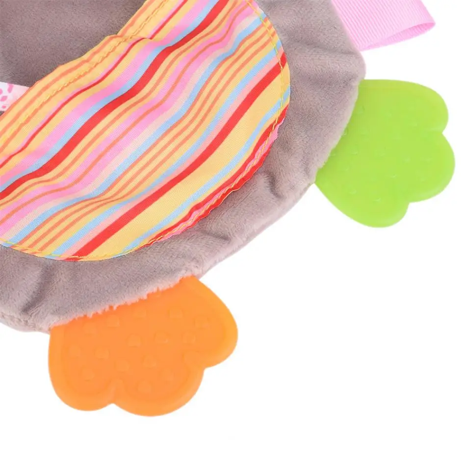 Dropship Baby Teether Nursery Hand Towel Baby bath towel Toddler Soft Plush Cartoon Animal Wipe Hanging Comforting Towel