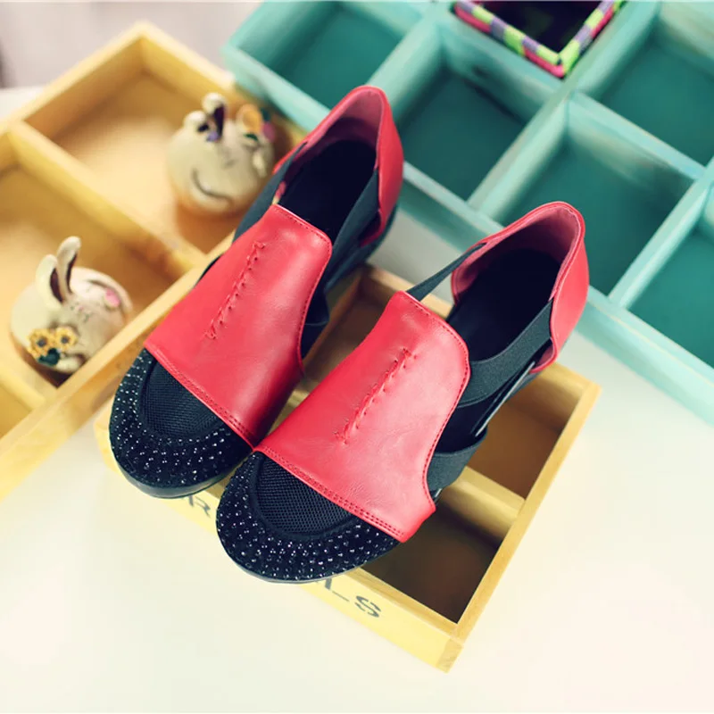 Summer Sandals Women 2018 Lady Yellow Red Shoes Woman Platform Flats Shoes Causal Rhinestone Sandals Roma Female Gladiator Shoes (30)