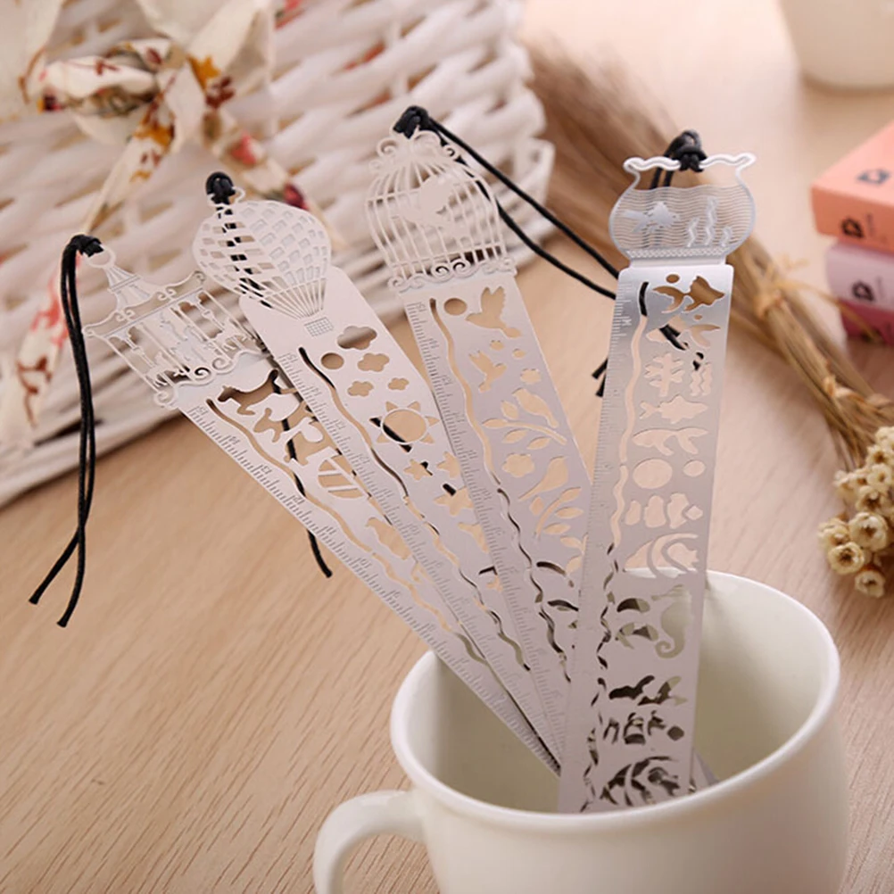 

tape ruler brief book marker Delicate cutout book mark ultra-thin metal bookmark Stationery Glifts fashion bookmarks for Books