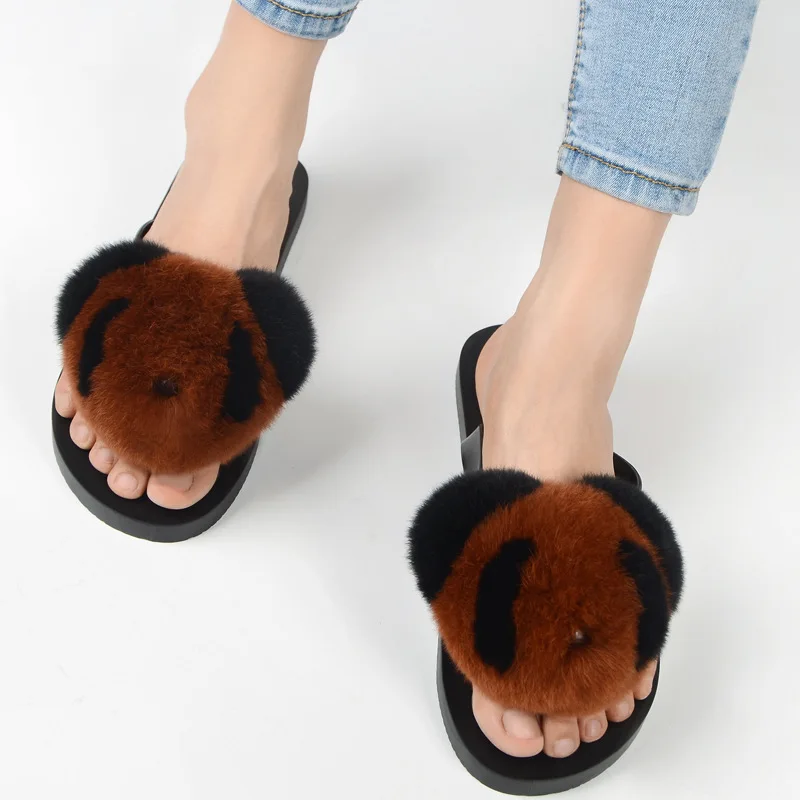 slipper real fur pompom (9)