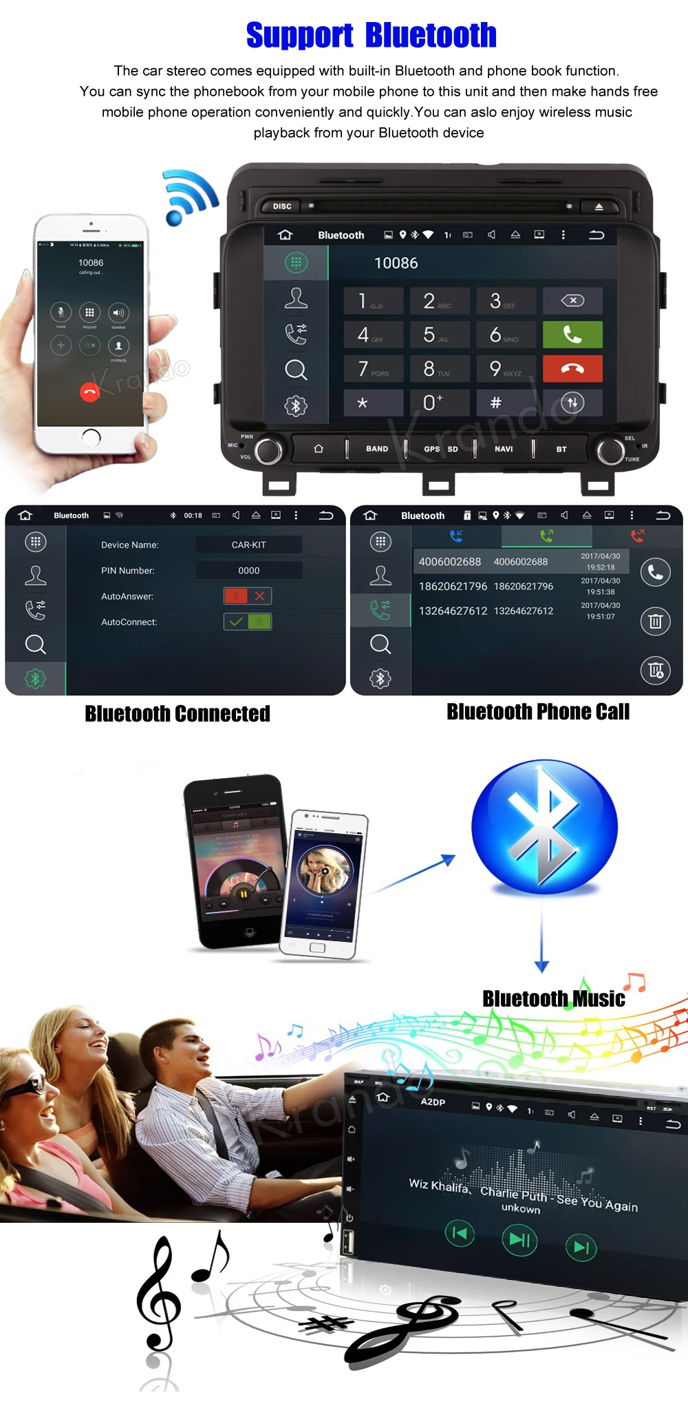 Discount Krando 8" Android 9.0 car audio radio for Kia K5 Optima 2014-2015 gps dvd player navigation multimedia system WIFI 3G DAB+ 3