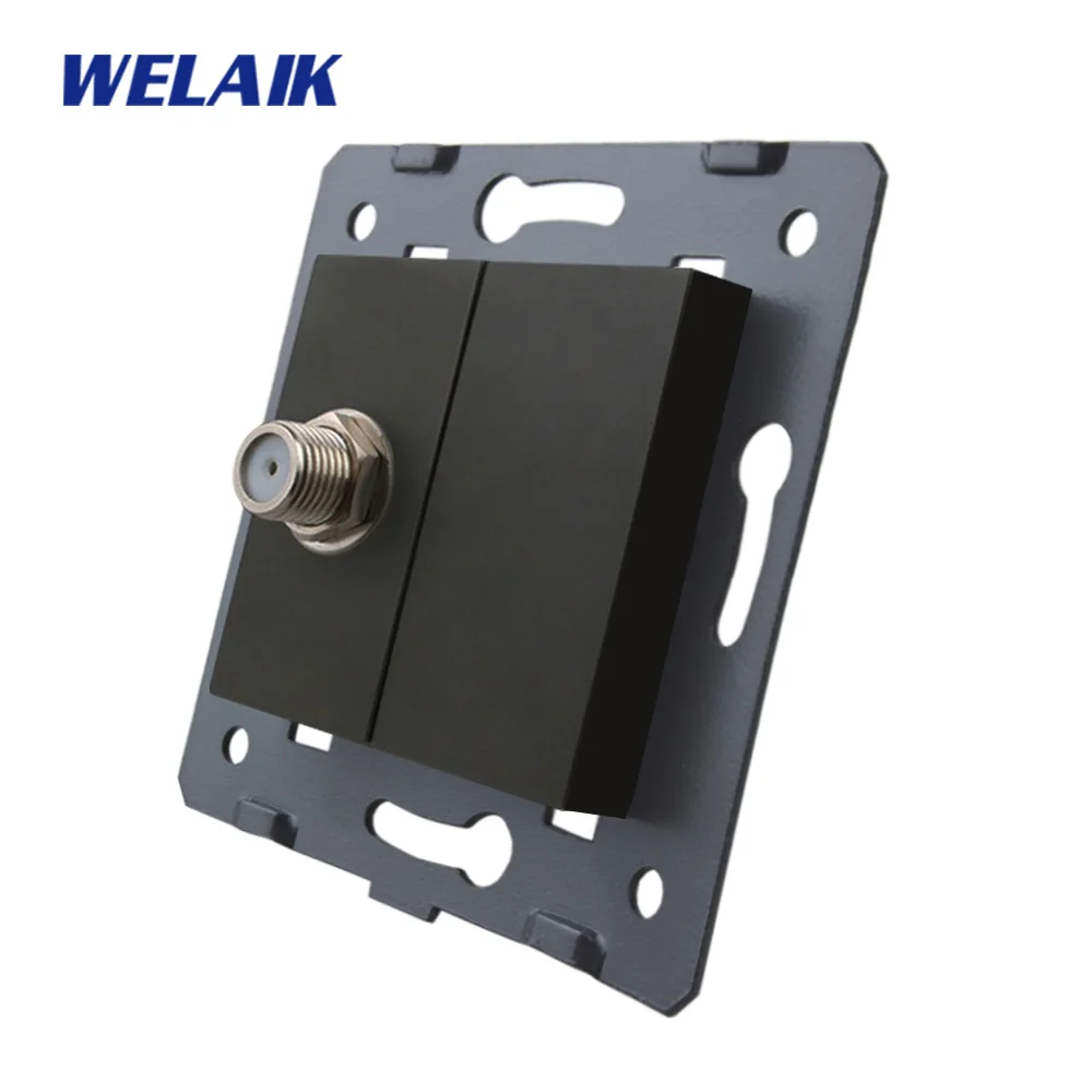 WELAIK EU-standard Satellite-Socket DIY-запчасти для настенных спутниковых розеток-без стеклянной панели A8SAW/B