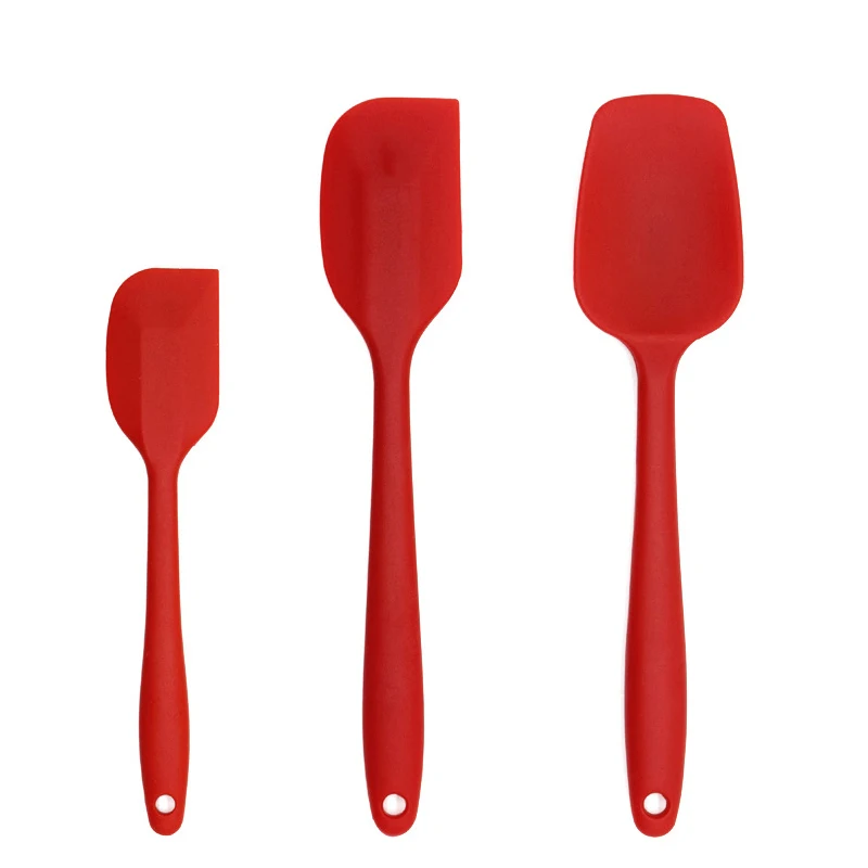 3Pcs Silicone Spatula Cooking Utensils Set Mixing Spoon Spatula Cake Scraper Baking Pastry Tools Kitchen Utensils Bakeware (3)