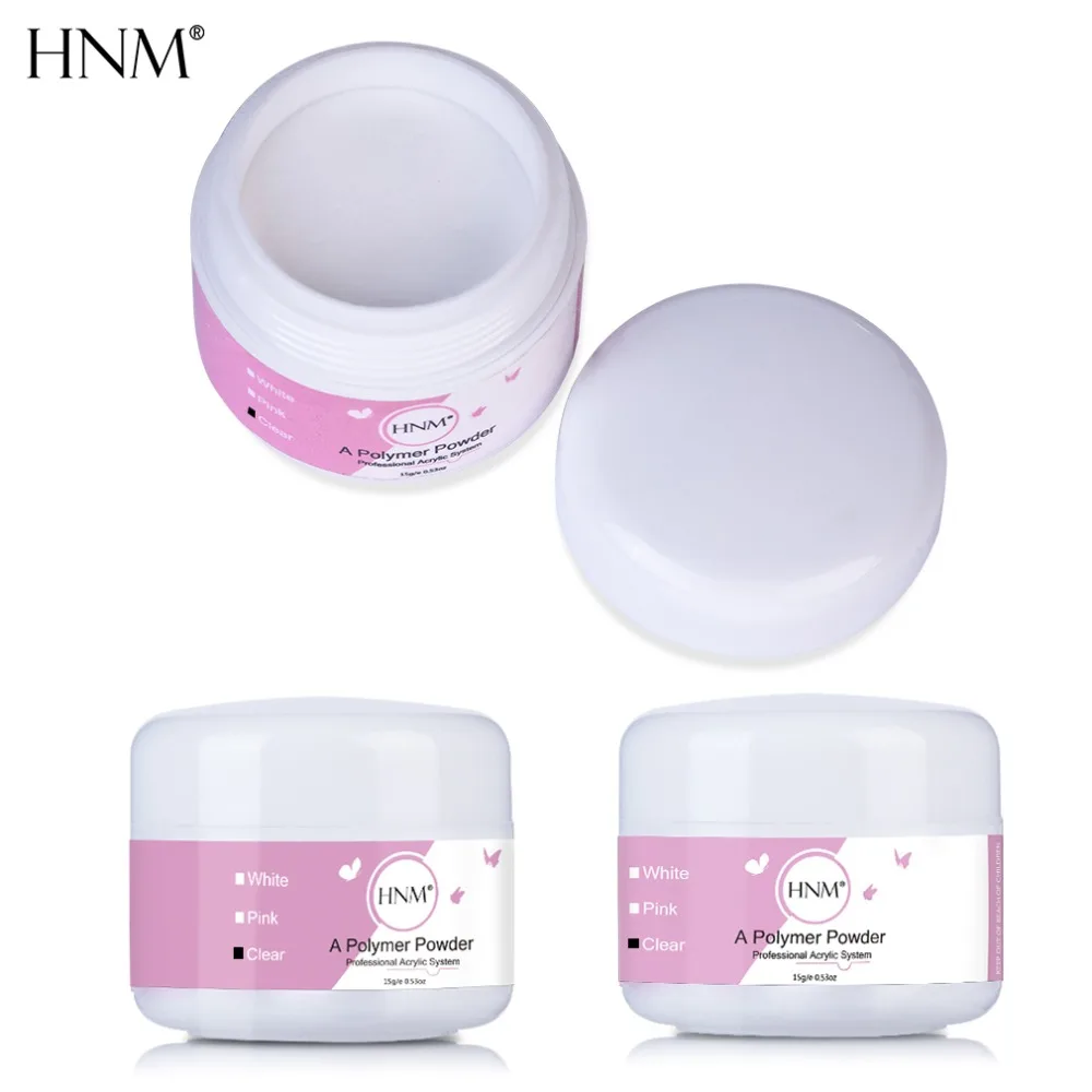 HNM 15g 3 Color White Pink Clear Nail Art Crystal Liquid Manicure Professional Acrylic Powder Crystal Tip Builder Transparent HNM 15g 3 Color White Pink Clear Nail Art Crystal Liquid Manicure Professional Acrylic Powder Crystal Tip Builder Transparent