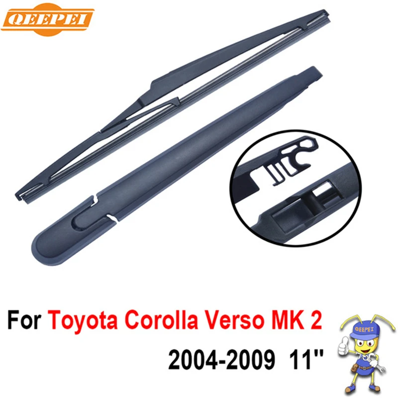 

Rear Windscreen Wiper and Arm For Toyota Corolla Verso MK 2 (ZZE,ZER,R1) 2004-2009 11'' 5 door MPV Natural Rubber