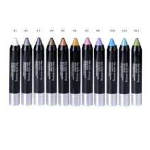 New 11 Colors Magic Matte Eyeliner Pencil Cosmetics Makeup Shimmer Eyeshadow Pen Glitter Waterproof Eye Liner Eyeshadow Stick