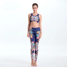 2016 New Sportswear Suit Women’s Yoga sets Pants Skinny High Waist Elastic Fitness Tights Sports Leggings Women Yoga Clothing