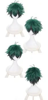 My Hero Academy Midoriya Izuku Green Black Short Boku Cosplay Wig No Hero Academy Resistant To The Heat Of The Men Women's Hair mack reynolds the case of the little green men