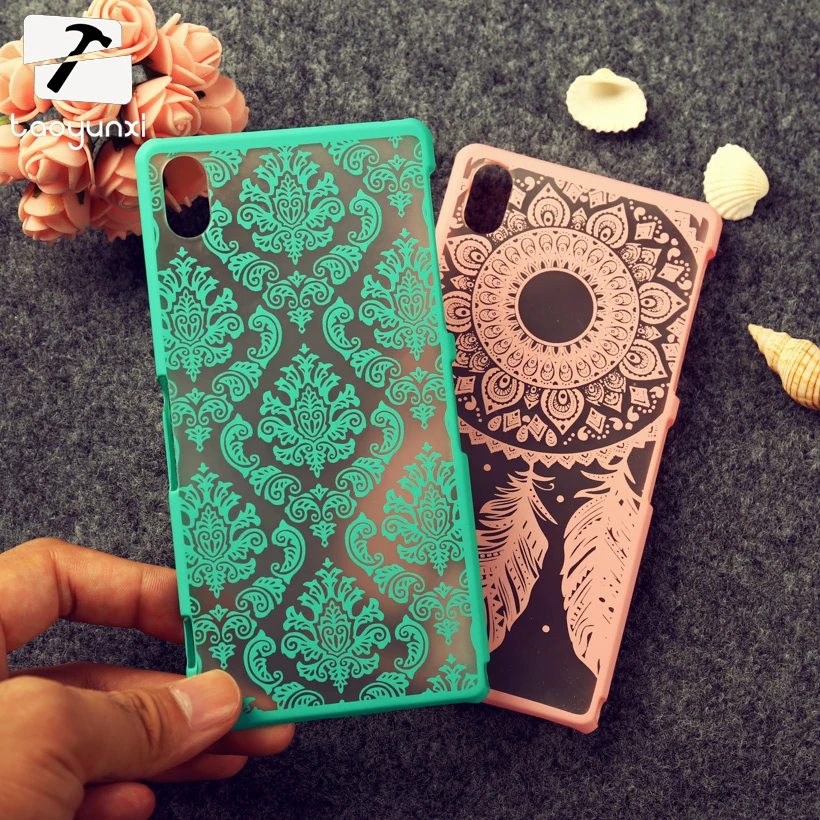 

TAOYUNXI Mobile Phone Cases For Sony Xperia Z2 Z5 Z3 Compact Z3 Mini L55U L50W C770X D6603 E6603 Covers Flower Housing Skin