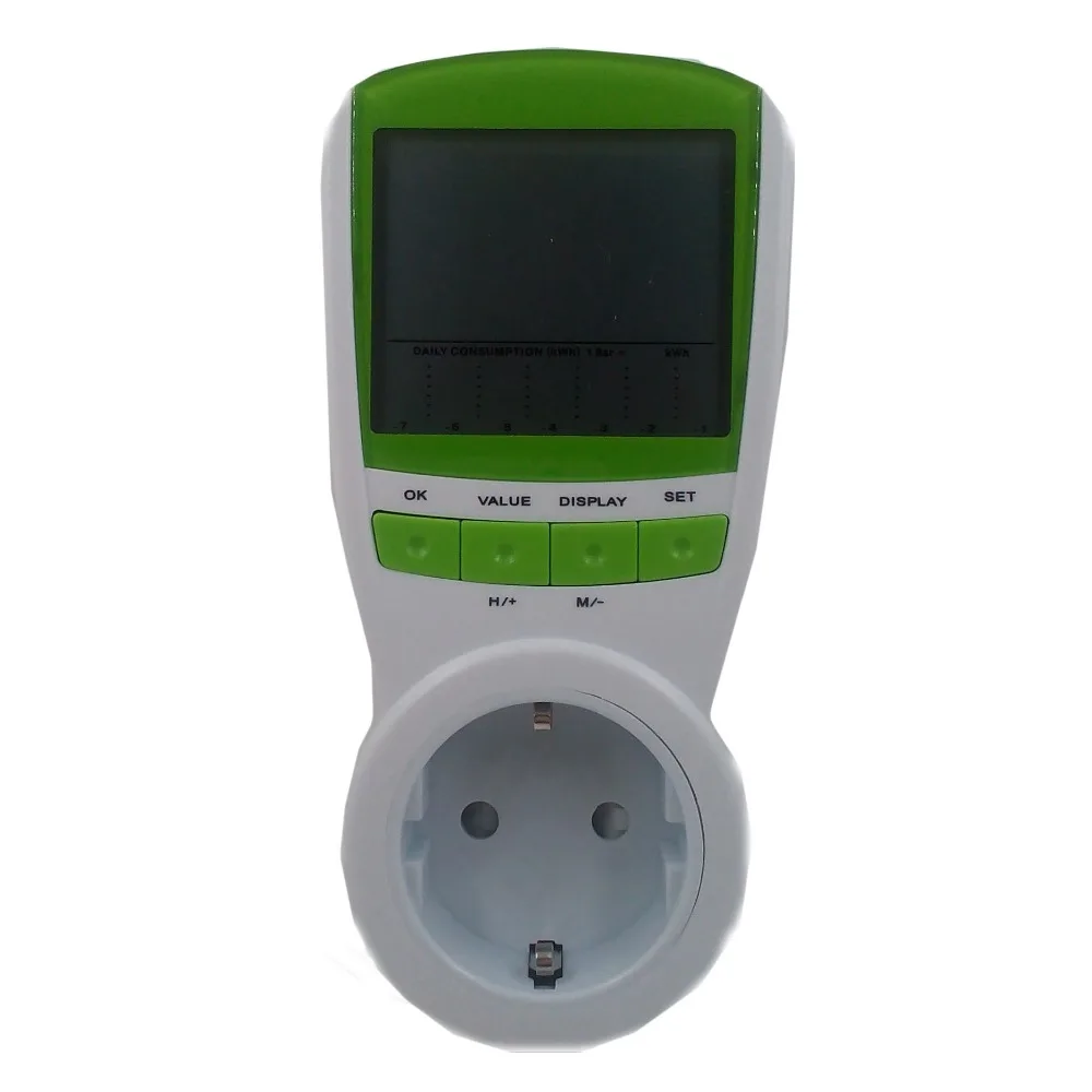 

230V 50Hz Digital wattmeter voltmeter portable Power Meter tester LCD Digital Wattage Voltage Current Frequency Monitor Analyzer