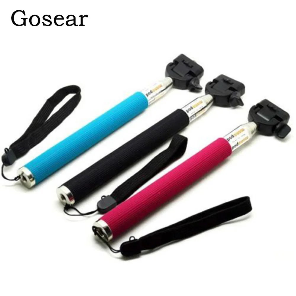 

Gosear Camera Selfie Stick Pole with Monopod Tripod Holder for Gopro Go Pro Hero 5 4 3 2 1 Sjcam SJ4000 Xiaomi Xiomi Yi Gadgets