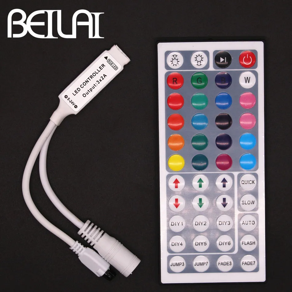 BEILAI DC 12 В мини 44Key светодиодный RGB контроллер ИК пульт дистанционного управления